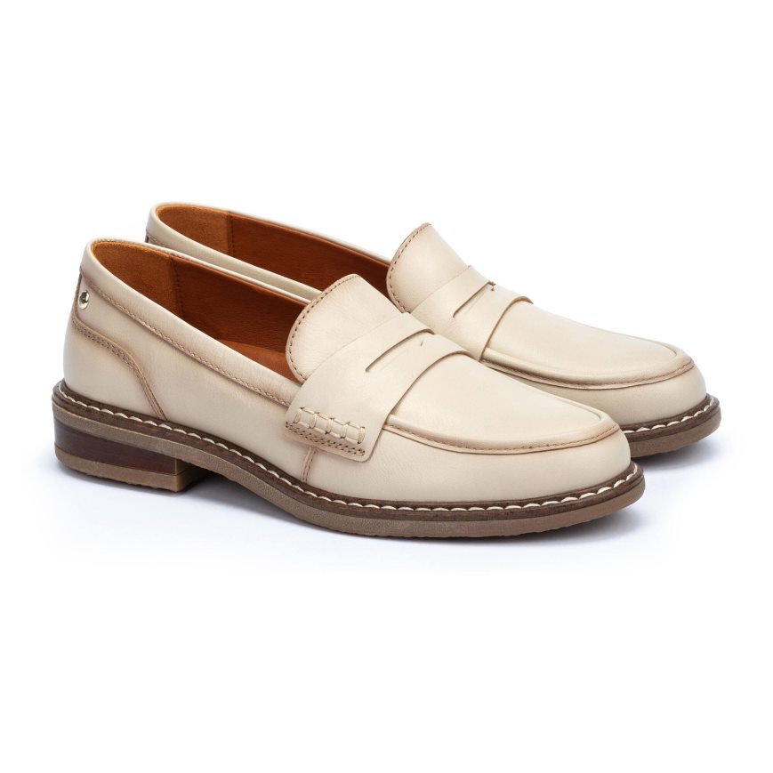 Women's Pikolinos ALDAYA Loafers Cream | NZ LA1Q203